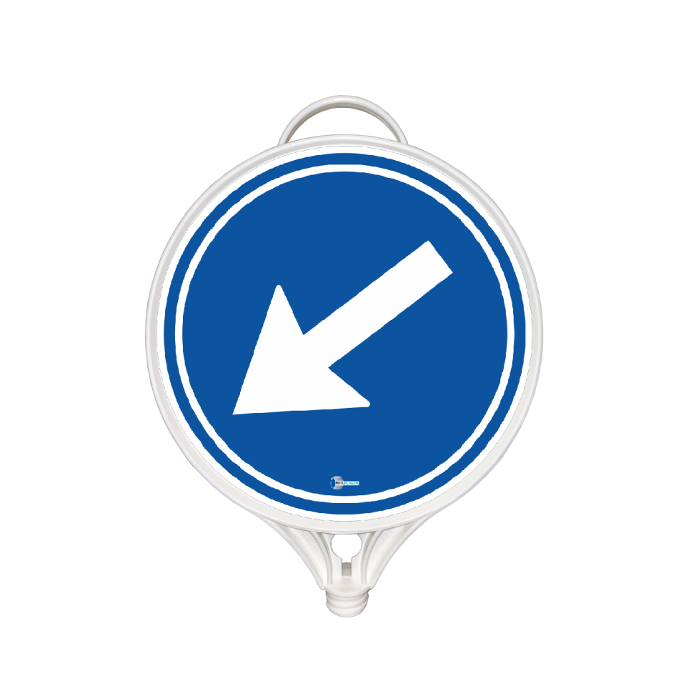 Yön Levhası Soldan Gidiniz Levhası Plastik Yön Uyarı Trafik Tabelası( Tek Taraflı)