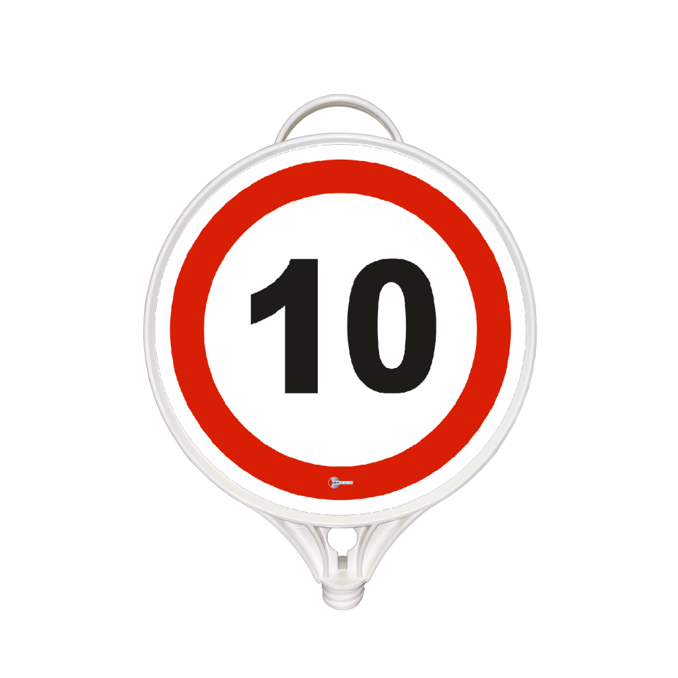 Azami Hız 10 km Levhası Hız Sınırlaması Plastik Trafik Tabelası İşareti( Tek Taraflı)