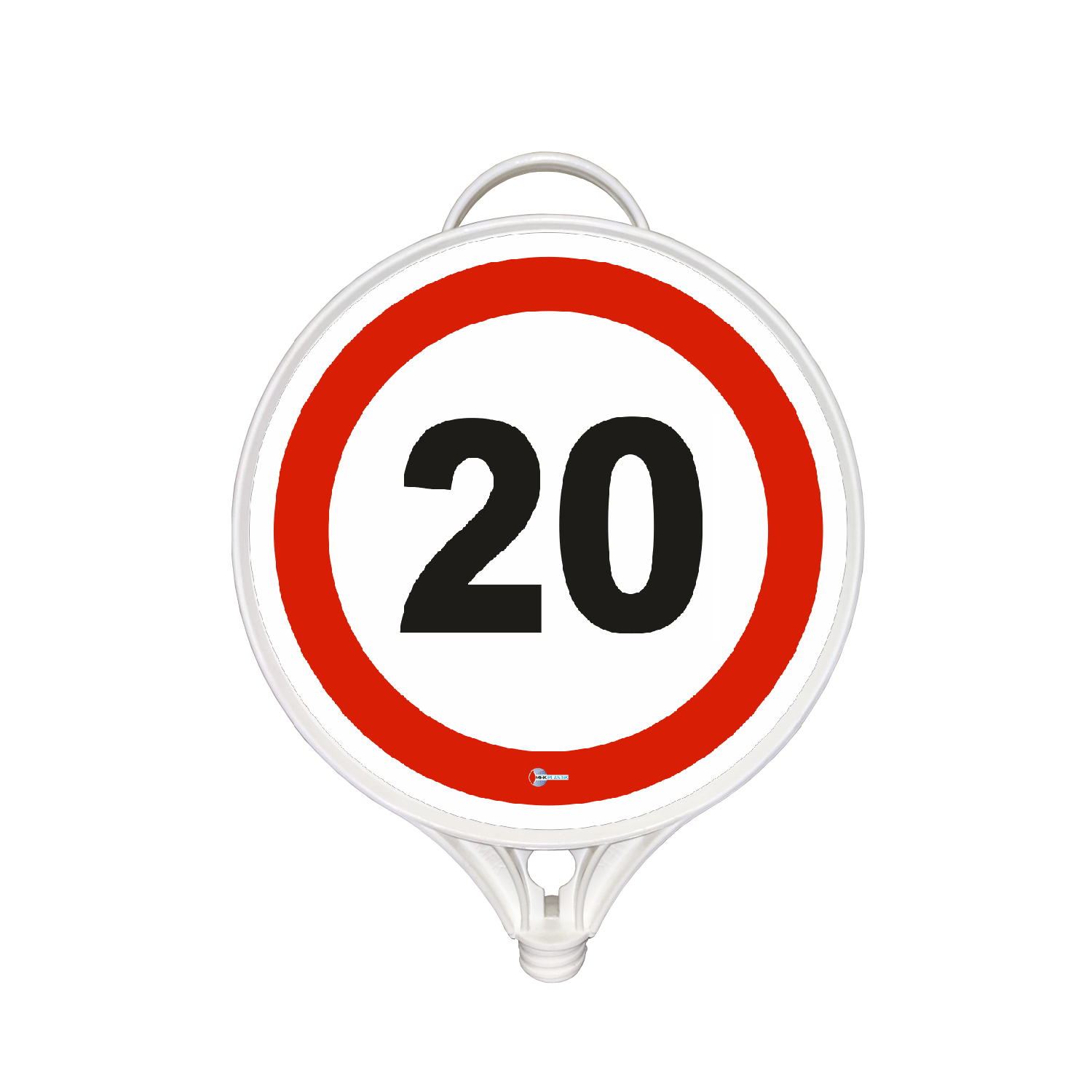 Azami Hız 20 Hız Sınırlaması 20 km Levhası Plastik Trafik Tabelası İşareti( Tek Taraflı)