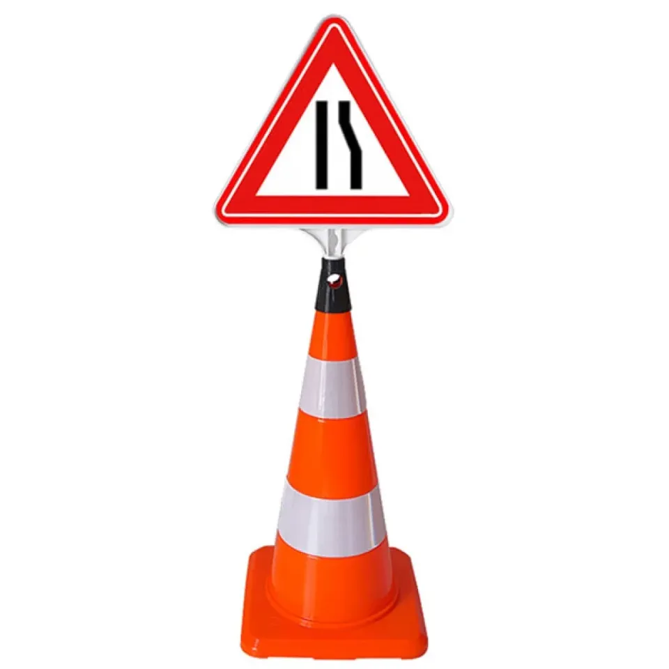 Sağdan Daralan Yol Plastik Üçgen Trafik Levhası Tabelası İşareti Fiyatı (Tek Taraflı)