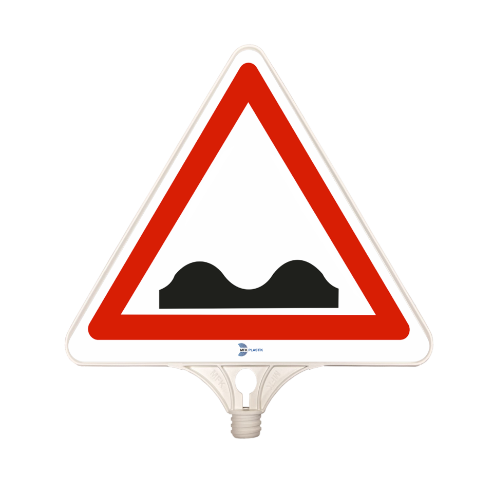 Kasisli Yol Trafik Levhası İşareti Üçgen Kasisli Yol Plastik Trafik Tabelası(Tek Taraflı)