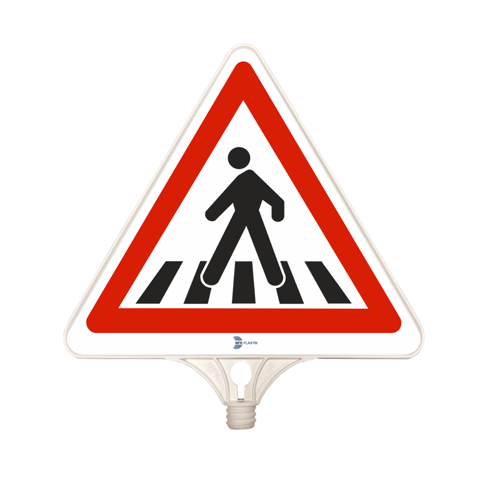 Yaya Geçidi  Trafik Levhası İşareti Üçgen Yaya Geçidi Yol Plastik Trafik Tabelası(Tek Taraflı)