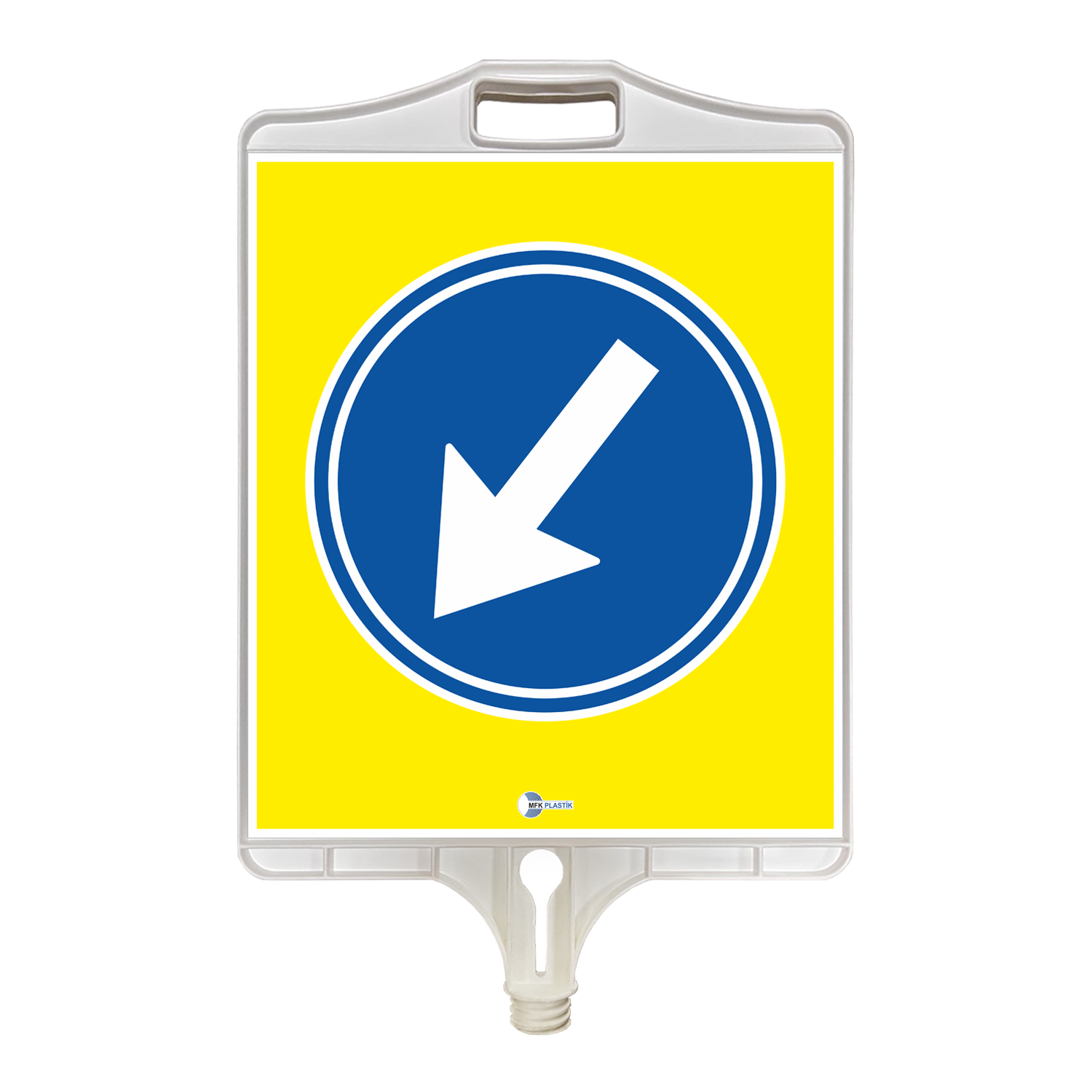 Soldan Gidiniz Trafik Levhası Dikdörtgen Plastik Uyarı Trafik Tabelası Fiyat (Tek Taraflı)