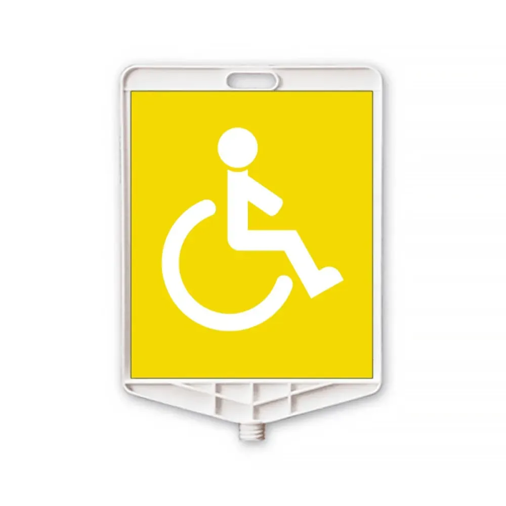 Engelli Park Yeri Tabelası Uyarı İşareti Dikdörtgen Plastik Trafik Levhası (Çift Taraflı)