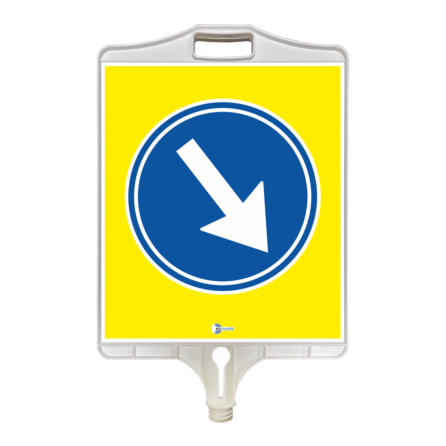 Sağdan Gidiniz Trafik Levhası Dikdörtgen Plastik Uyarı Trafik Tabelası Fiyat (Tek Taraflı)