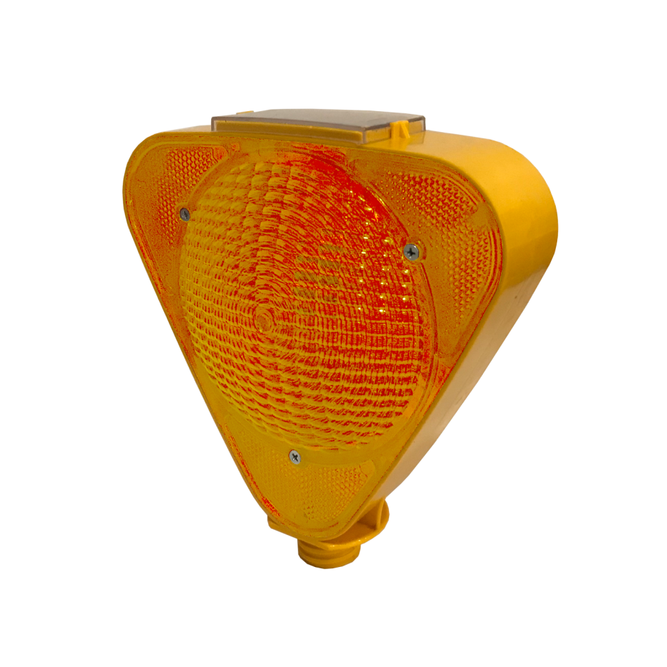 Güneş Enerjili Flaşörler Solar Trafik İkaz Flaşör Ledli Lamba Fiyatı Uyarıcı (Sarı)