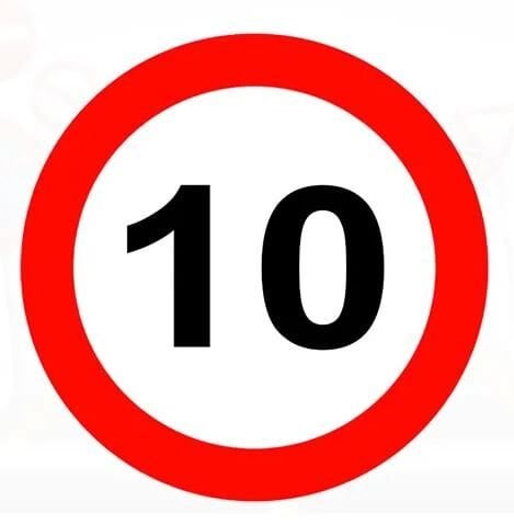 Azami Hız Sınırlaması Levhası 10 km Fiyatı Yol Azami Hız Tabelası TT-29