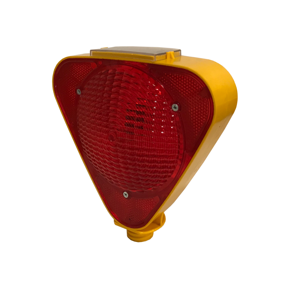 Güneş Enerjili Flaşörler Solar Trafik İkaz Flaşör Ledli Lamba Fiyatı Uyarıcı (Kırmızı)