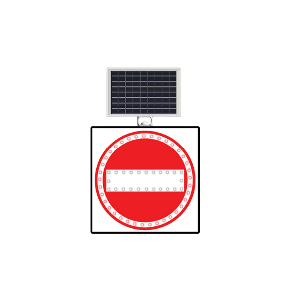 Ledli Girilmez Levhası Güneş Enerjili Solar Uyarı Trafik Levhası Işıklı Fiyatı