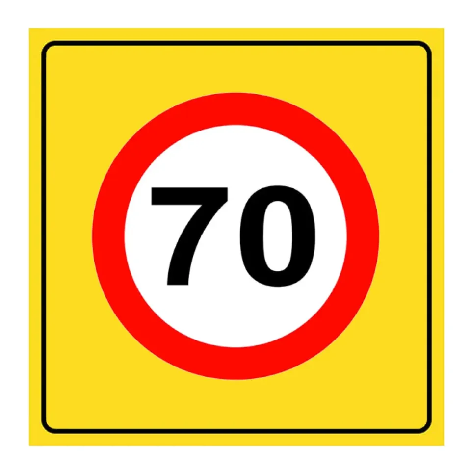 Azami Hız Tabelası 70 km Levhası Azami Hız Sınırı Trafik Onarım TT-29