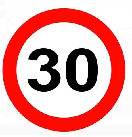 Azami Hız Sınırı Tabelası 30 km Fiyat Hız Sınırlaması Levhası TT-29