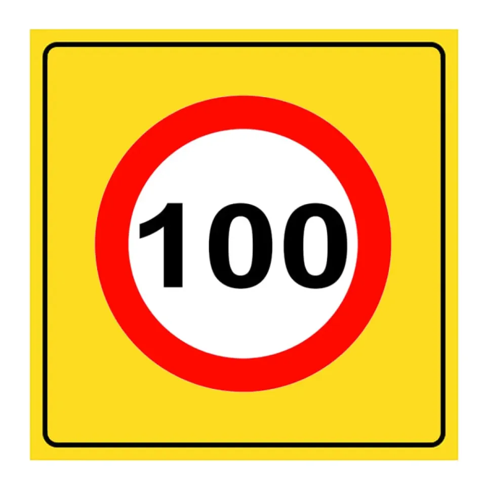Azami Hız Tabelası 100 km Levhası Azami Hız Sınırı Trafik Onarım TT-29