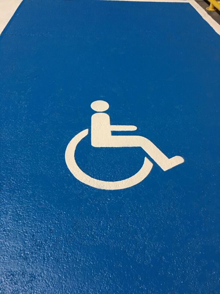 Engelli Park Yeri Şablonu Otopark Boyama Şablonu Engelli Yeri Sembolü 50x50 cm / 100x100 cm