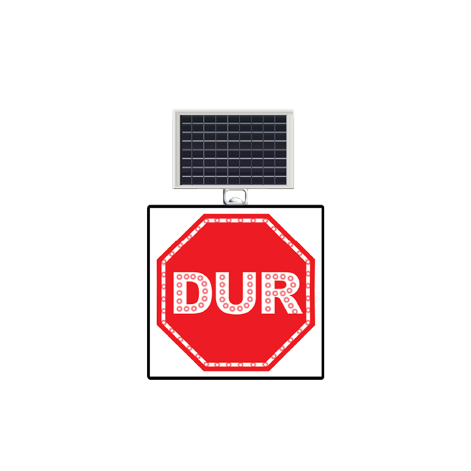 Ledli Girilmez Levhası Güneş Enerjili Solar Uyarı Trafik Levhası Işıklı Fiyatı TT-4