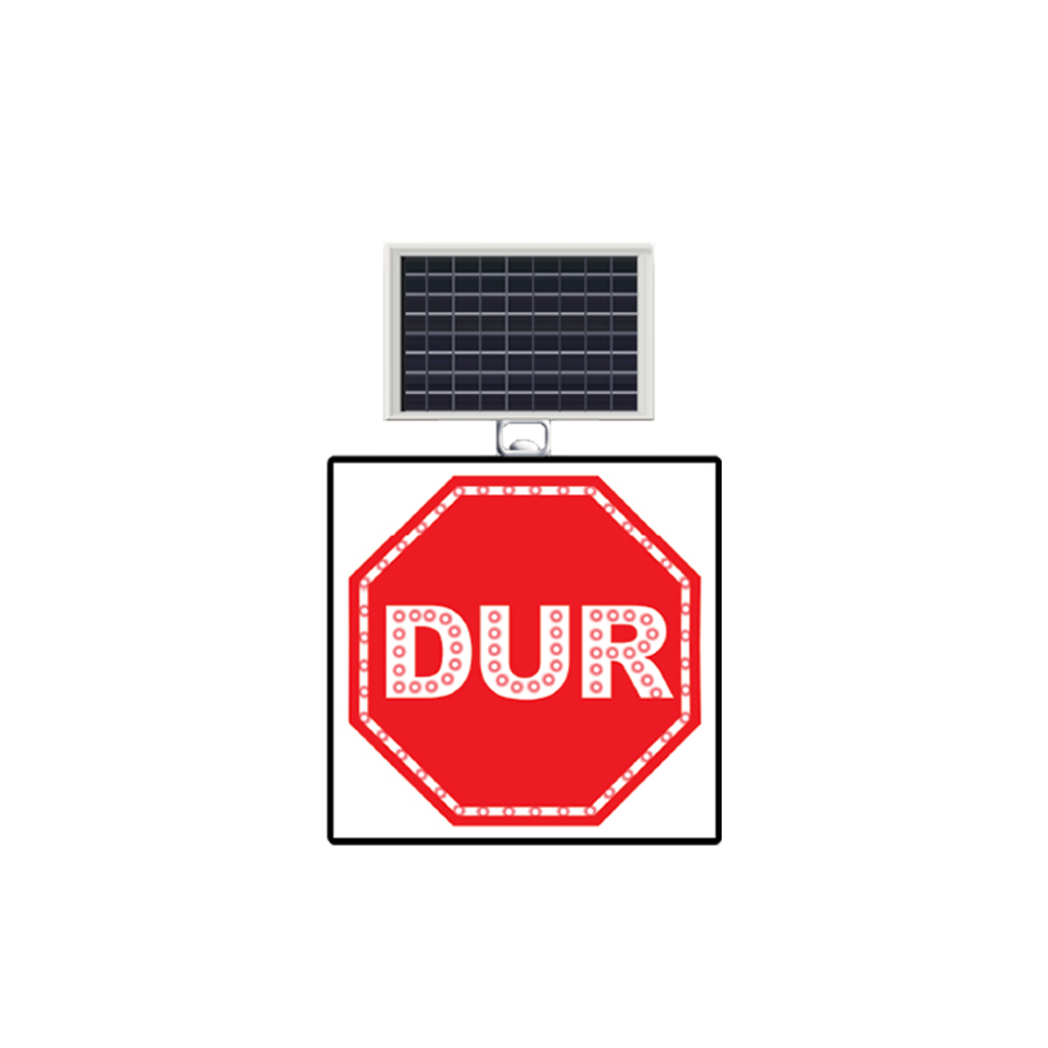 Ledli Girilmez Levhası Güneş Enerjili Solar Uyarı Trafik Levhası Işıklı Fiyatı TT-4