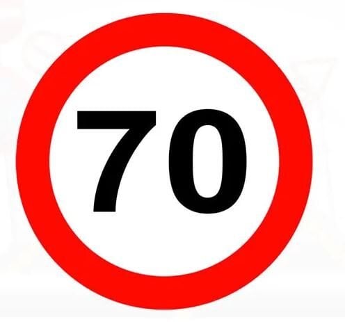 Azami Hız Sınırlaması işareti 70 Levhası Fiyatı Azami Hız Tabelası TT-29