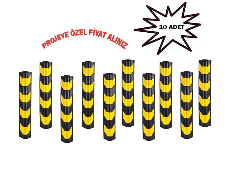 Kolon Köşe Koruyucu Kauçuk Otopark Kolon Koruma Oval Fiyatı (10 lu)
