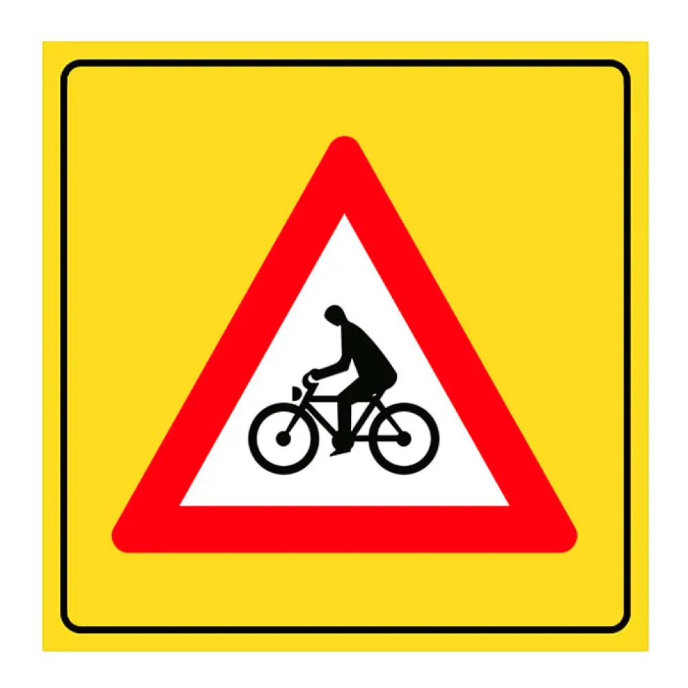 Bisiklet Geçebilir İşareti Trafik Levhası Bakım Onarım Trafik Tabelası T-13