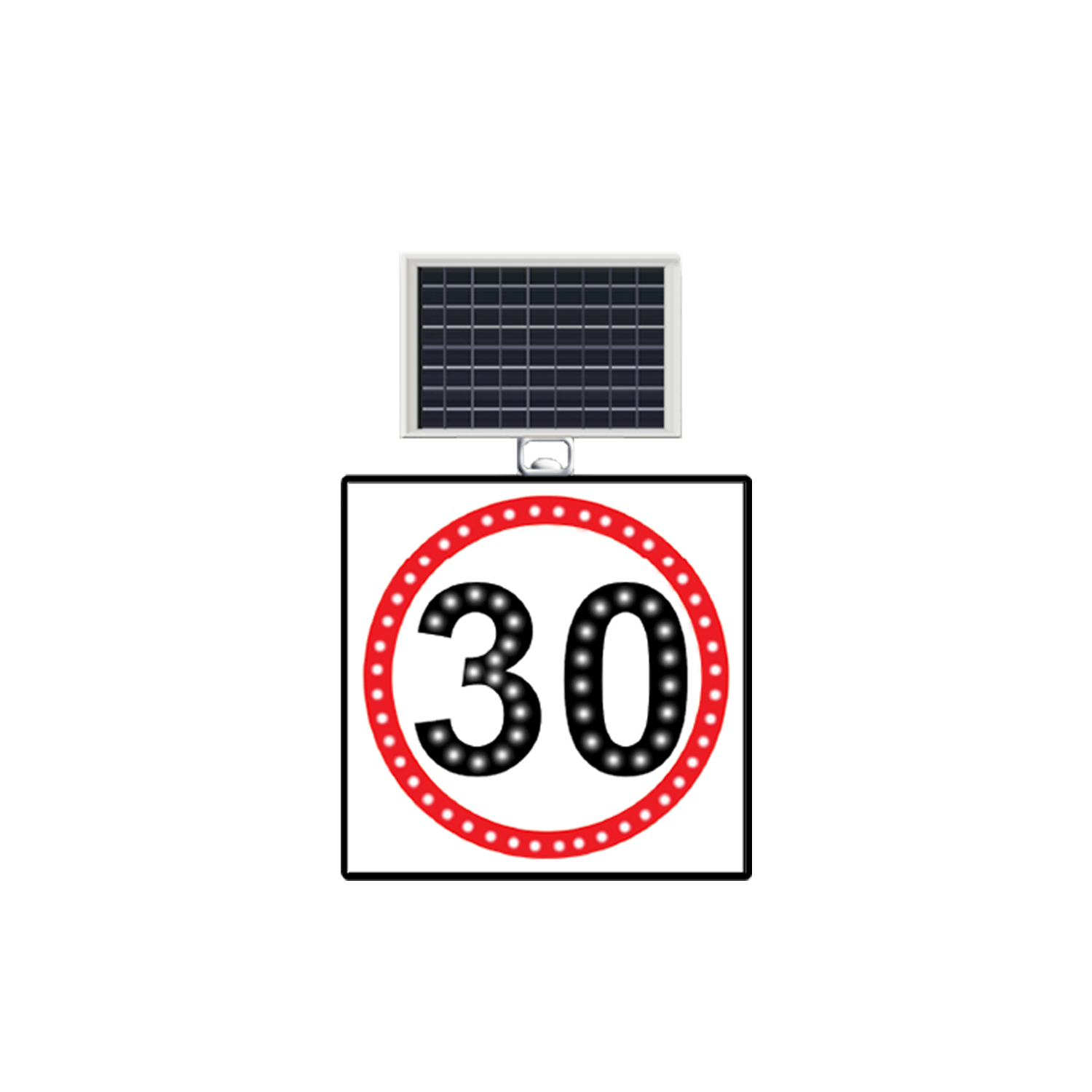 30 km Hız Sınırı Levhası Güneş Enerjili Ledli Hız Limiti 30 Km Levhası TT-29