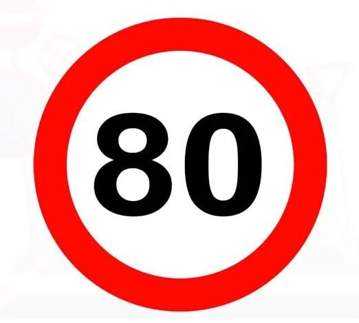 Azami Hız Sınırlaması işareti 80 Levhası Fiyatı Azami Hız Tabelası TT-29