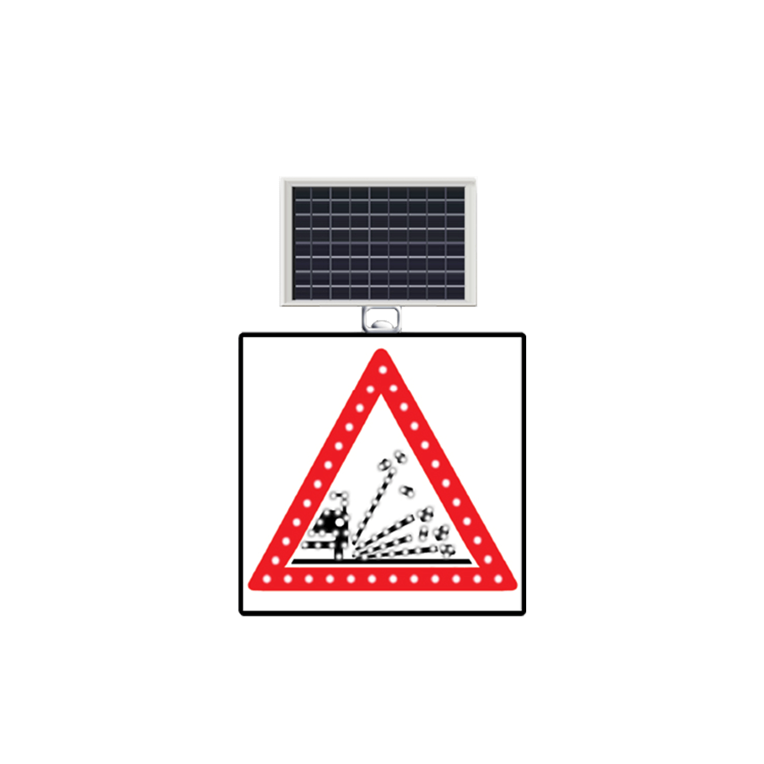 Gevşek Malzemeli Zemin işareti Güneş Enerjili Ledli Gevşek Zeminli Levha T-9