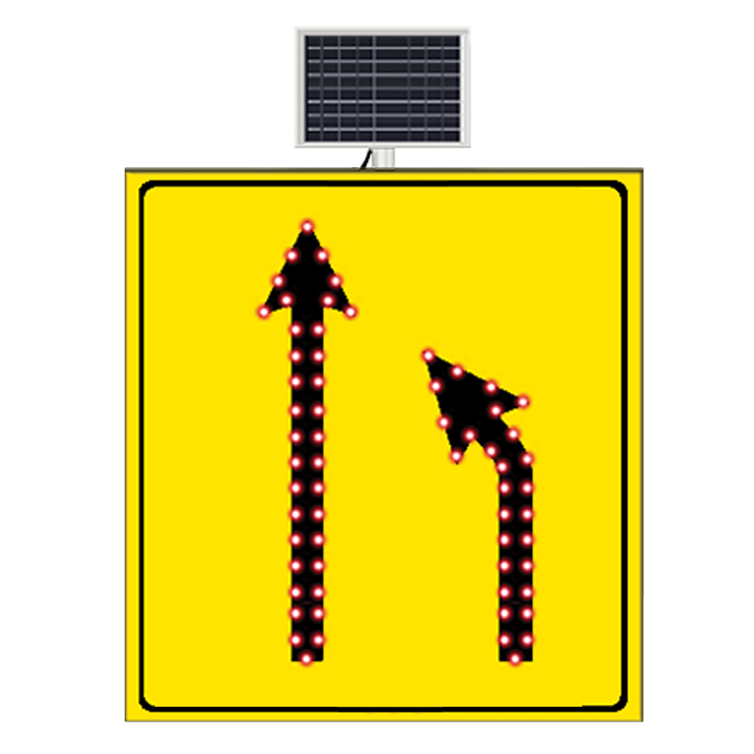 Daralan Yol Levhası Anlamı Güneş Enerjili Sağdan Sola Daralan Kaplama