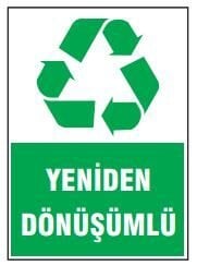Yeniden Dönüşümlü Levhası Tabelası, Fiyatı Ankara,İSG levhaları(25x35cm)