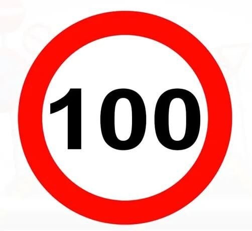 Azami Hız Sınırlaması işareti 100 Levhası Fiyatı Azami Hız Tabelası TT-29