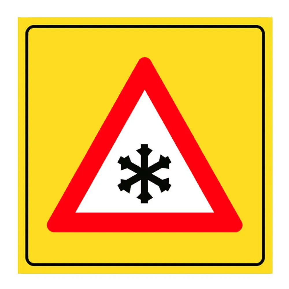 Gizli Buzlanma Trafik İşareti Levhası Bakım Onarım Trafik Tabelası T-37