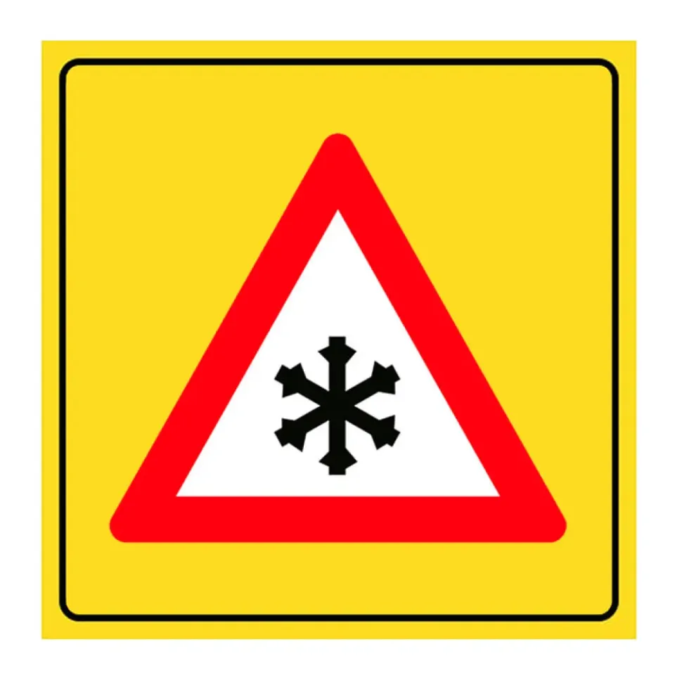 Gizli Buzlanma Trafik İşareti Levhası Bakım Onarım Trafik Tabelası T-37