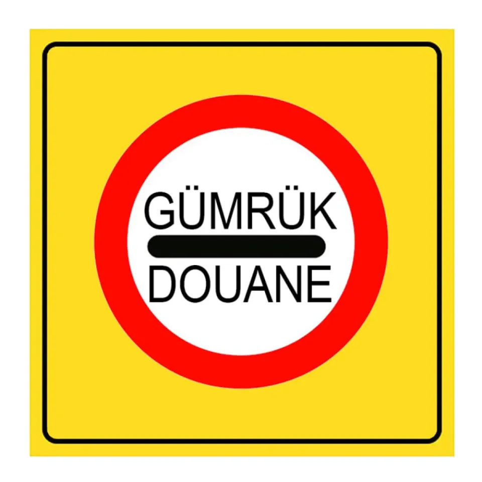 Gümrük Levhası İşareti Yol Bakım Onarım Trafik Tabelası Fiyatı TT-31