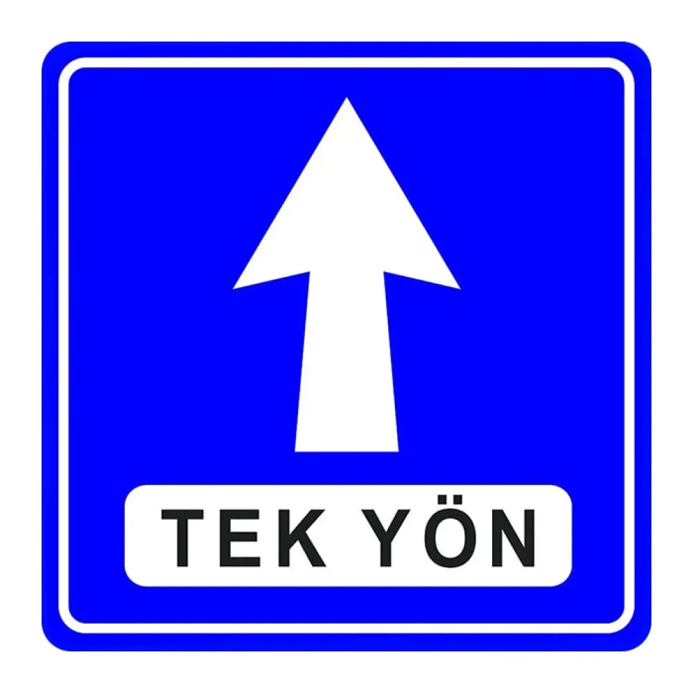 Tek Yön Levhası Trafik Bilgi İşareti Tek Yön Trafik Levhası Tabelası Anlamı