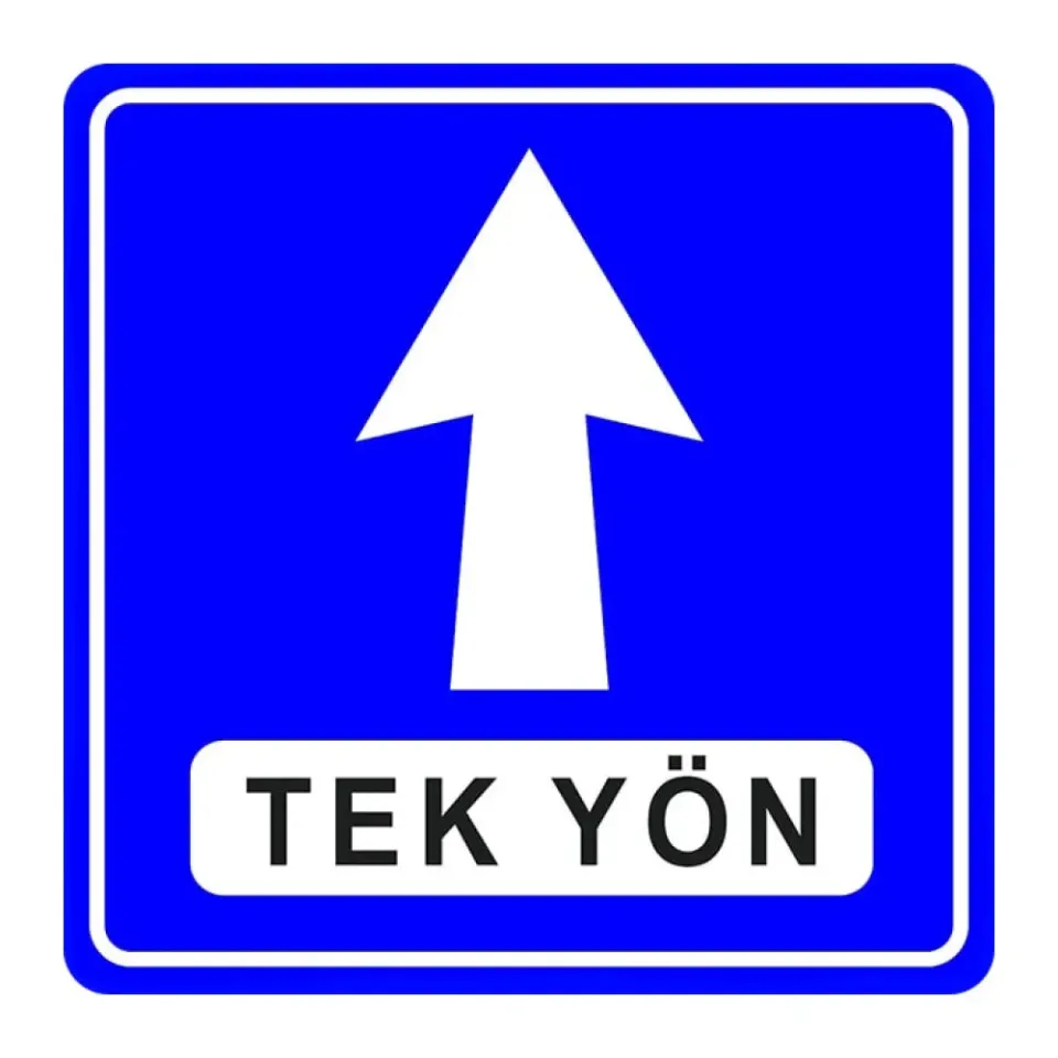 Tek Yön Levhası Trafik Bilgi İşareti Tek Yön Trafik Levhası Tabelası Anlamı