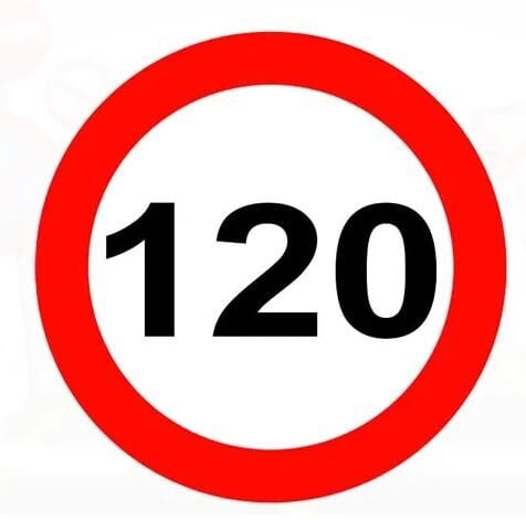 Azami Hız Sınırlaması işareti 120 Levhası Fiyatı Azami Hız Tabelası TT-29