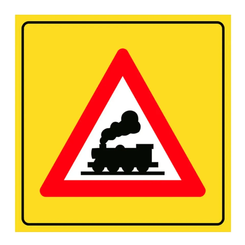 Kontrolsüz Demiryolu Levhası İşareti Bakım Onarım Trafik Tabelası T-26