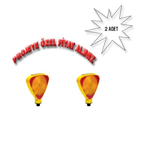 Güneş Enerjili Yanıp Sönen Lamba Flaşör Lamba Uyarıcı Trafik Flaşörü (Sarı) Evelux 11811 FL S (2 ADET)
