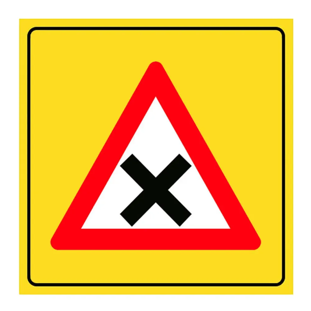 Kontrolsüz Kavşak Tabelası İşareti Bakım Onarım Trafik Levhası T-21