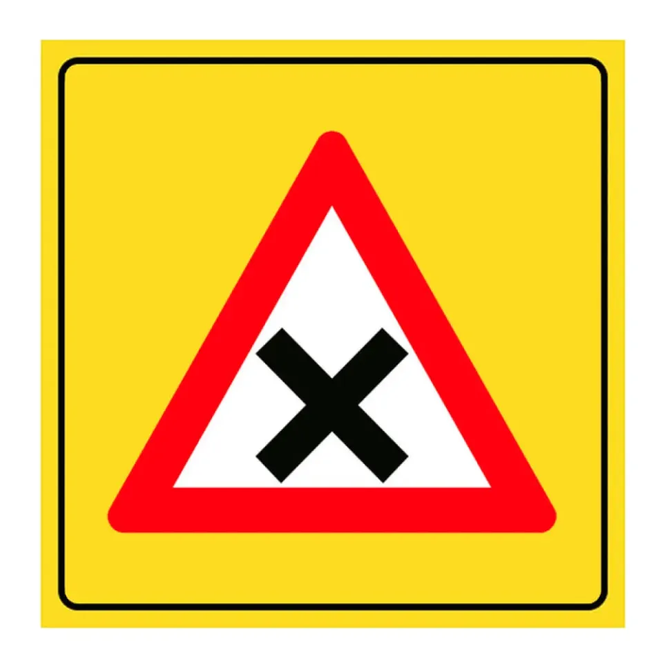 Kontrolsüz Kavşak Tabelası İşareti Bakım Onarım Trafik Levhası T-21