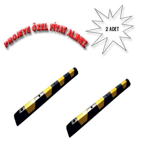 Kauçuk Stoper  Kauçuk Araç Durdurucu Kauçuk Otopark Stoperi 180 CM 2 li