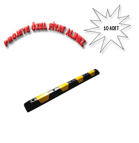 Kauçuk Stoper  Kauçuk Araç Durdurucu Kauçuk Otopark Stoperi 180 CM(10 lu)