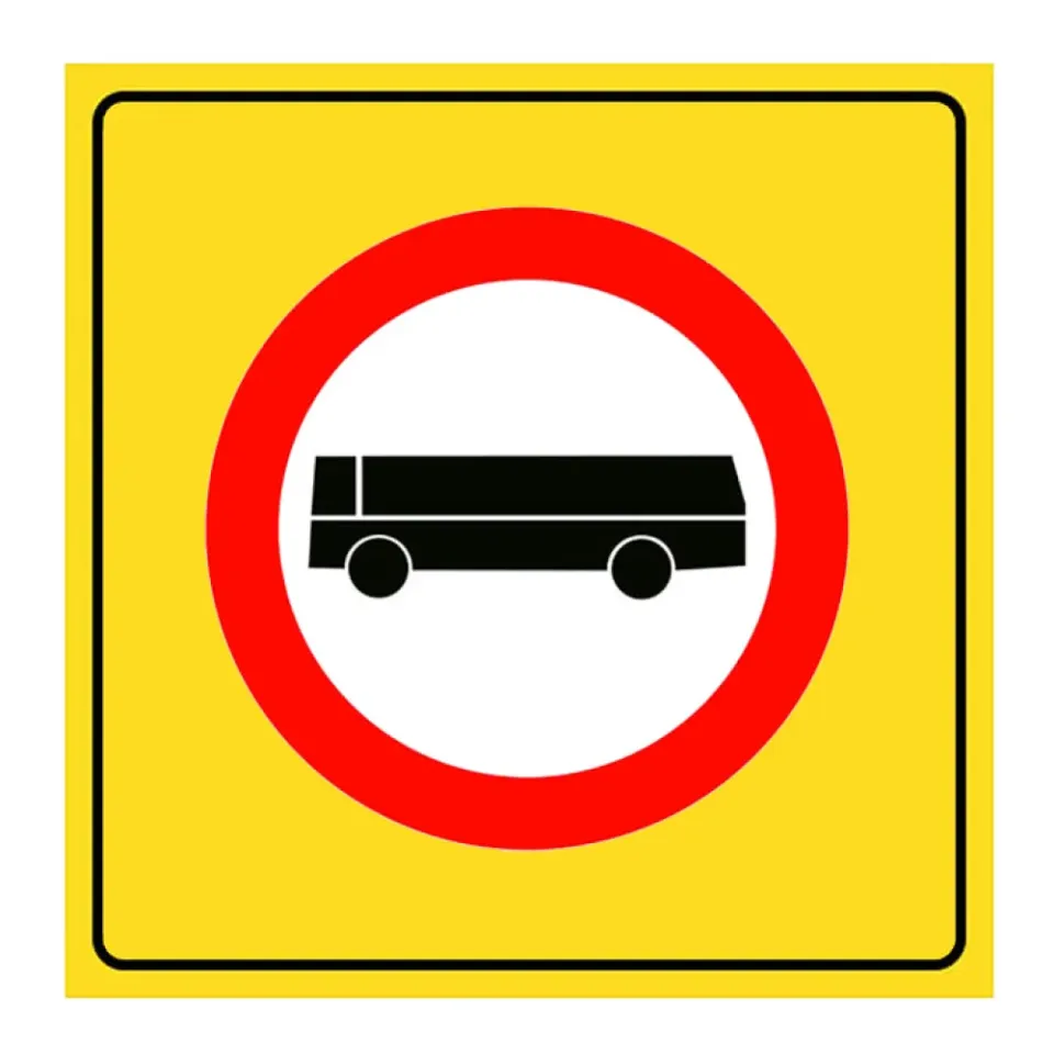 Otobüs Giremez Levhasının Anlamı İşareti Onarım Trafik Levhası TT-10b