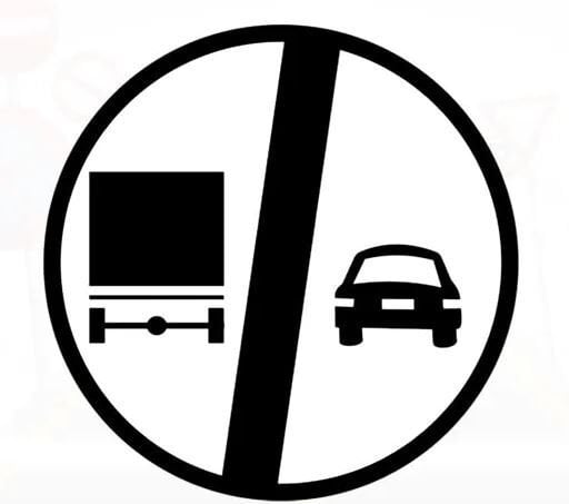 Kamyonlar için Geçme Yasağı Sonu işareti Levhası Fiyatı Tabelası TT-34b