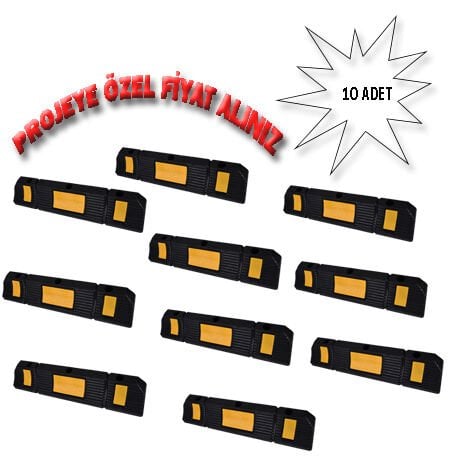 Kauçuk Stoper  Kauçuk Araç Durdurucu Kauçuk Otopark Stoperi 60 cm(10lu)