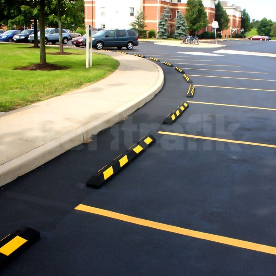 Kauçuk Stoper  Kauçuk Araç Durdurucu Kauçuk Otopark Stoperi 60 cm(10lu)