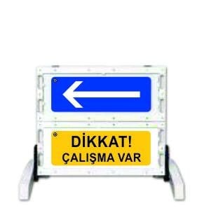 Katlanır Uyarı Levhalı Bariyerler Dikkat Çalışma Var