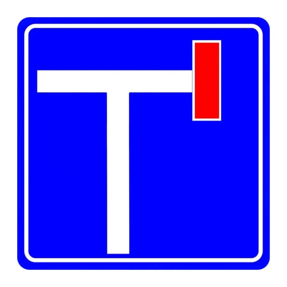 Girişi Olmayan Yol Kavşağı Anlamı Trafik Bilgi İşareti Tabelası Levhası