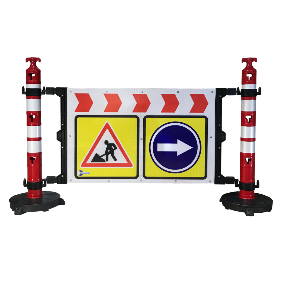 Kauçuk Tabanlı Emniyet Dikmesi Plastik Ağırlıklı Yol Dikme Trafik Yol Uyarı Dikmesi Fiyatı