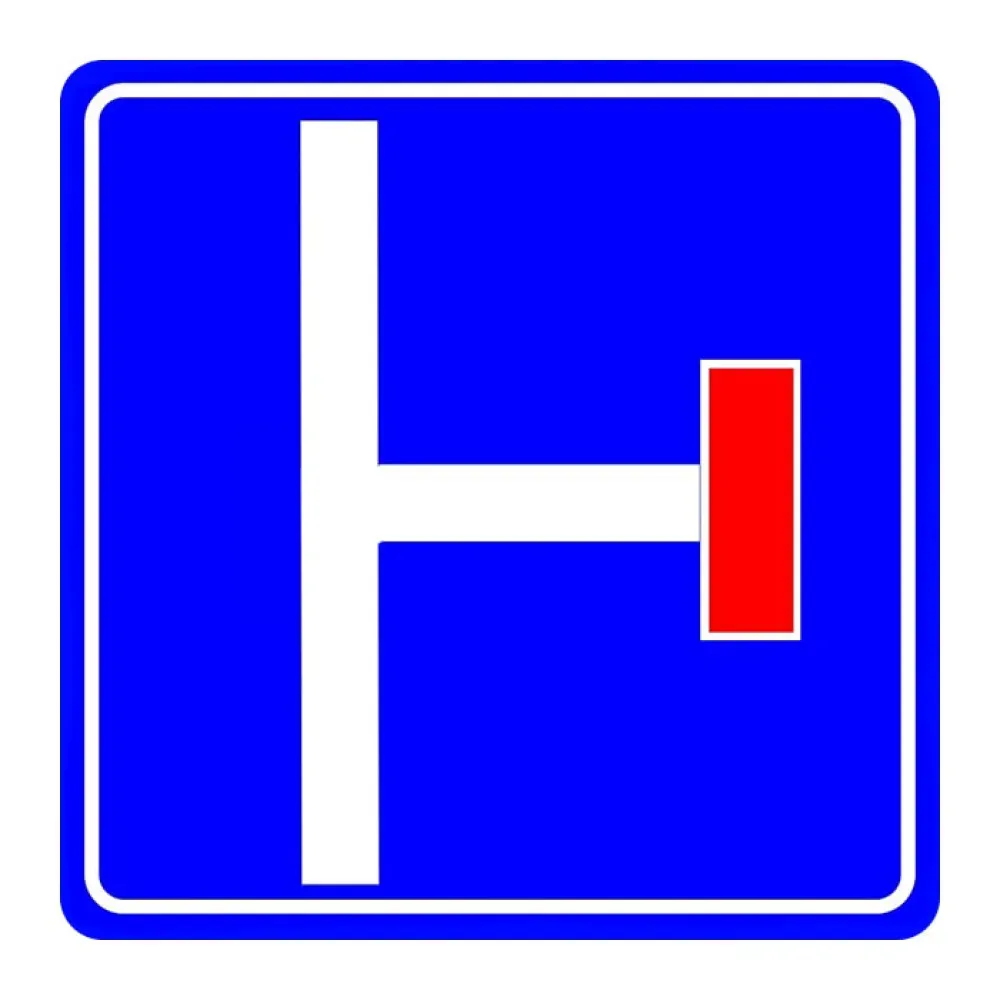 Yol Kavşağı Girişi Olmayan Yol Kavşağı Trafik Bilgi İşareti Tabelası Levhası
