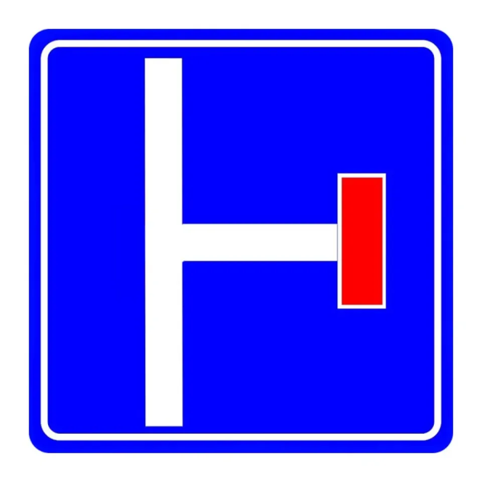Yol Kavşağı Girişi Olmayan Yol Kavşağı Trafik Bilgi İşareti Tabelası Levhası