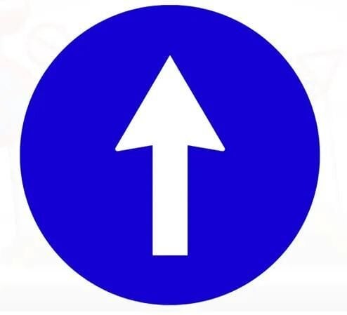 İleri Mecburi Yön Levhası Nedir Mecburi Yön Tabelası İşareti Fiyatı TT-35c